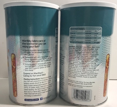Pond Fish Flake Food With Whole Shrimp Helps Maintain Clean Water. 2pk