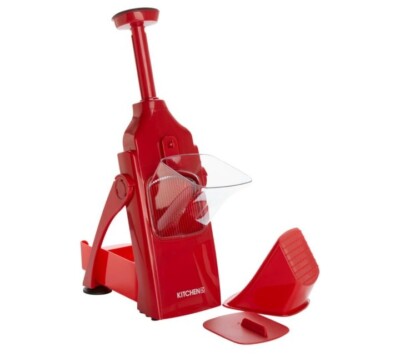 Kitchen HQ XL Vertical Mandoline Slicer, Chopper, Grater- Red