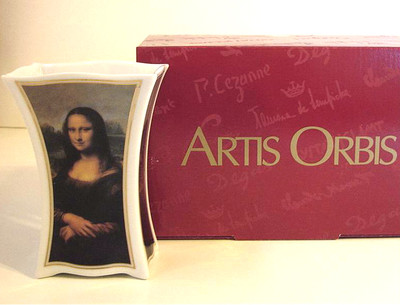 Goebel Mona Lisa Porcelain Mini Vase 4.75''H Artis Orbis Leonardo Da Vinci New