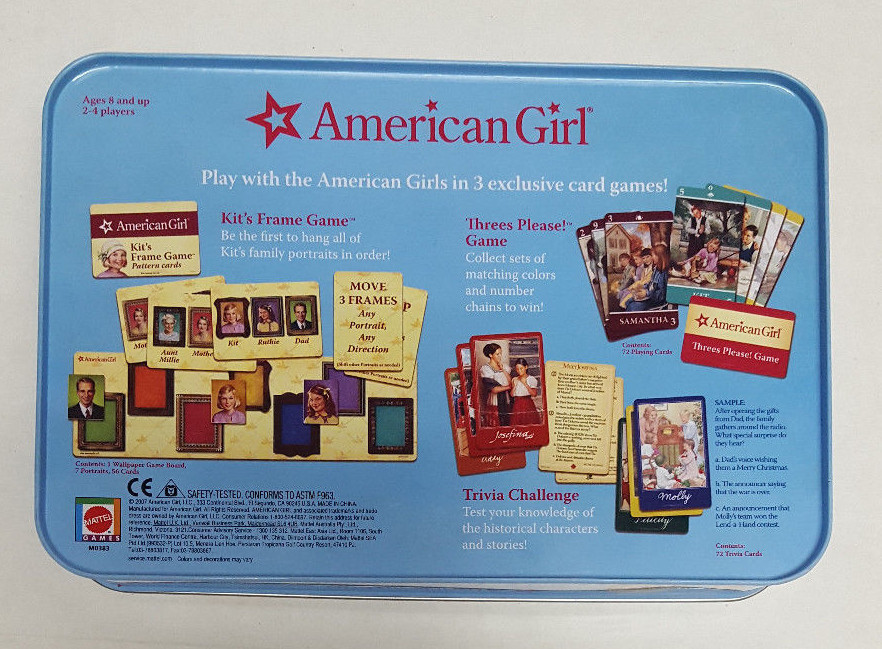 American Girl Card Game Collection with Tin 3 Exclusive Games COMPLETE