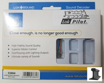 ESU 53664 ~ New 2024 ~ LokPilot Nano ~ 6 Pin DCC Decoder ~ With Harness ~ New!!