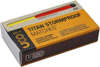 UCO Titan Stormproof Long Burning Waterproof and Windproof Matches (25 Count)