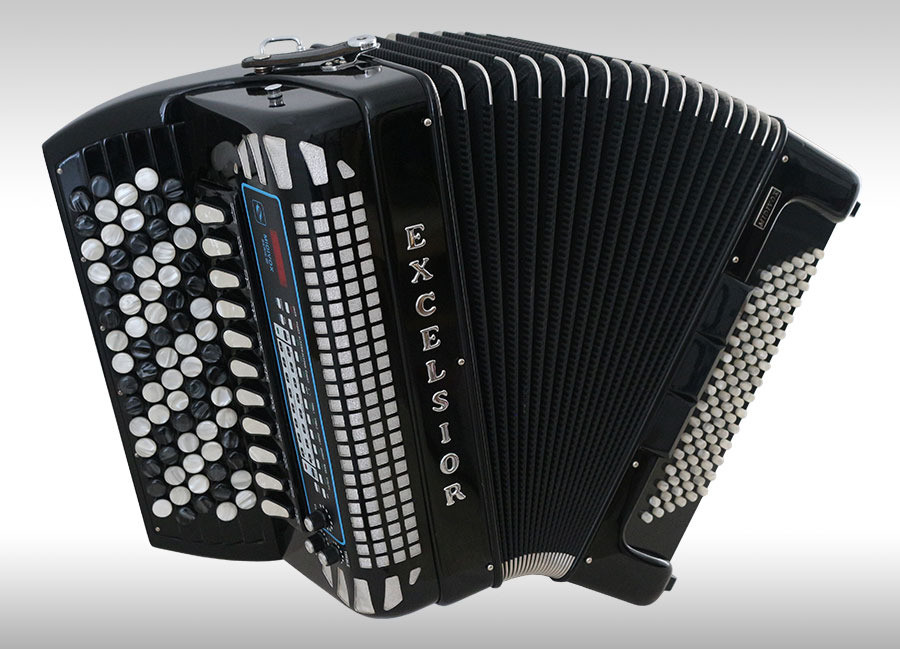 EXCELSIOR 606 MIDIVOX 3 96 Bass Chromatic Button Accordion in Highley