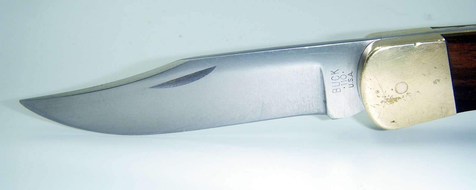 Vintage Buck Lockblade Folding Knife With Sheath Model 110 1974-1980