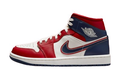 

Женские кроссовки Jordan 1 Mid SE USA 2022 Gym Red/Midnight Navy-Sail (DQ7648 600)