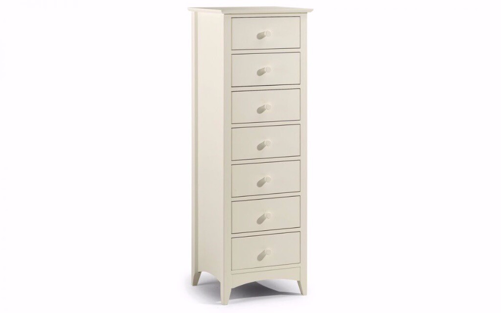 Solid pine wood narrow chest of drawers 7 drawers in Notting Hill