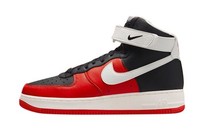

Мужские кроссовки Nike Air Force 1 High 07 LV8 EMB Blk/Grey Fog-Chile Red-Sail (DC8870, Black/grey fog-chile red-sail
