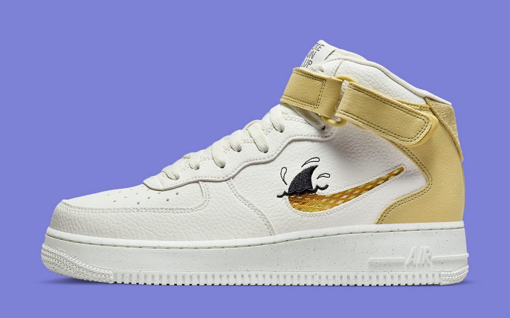 

Мужские кроссовки Nike Air Force 1 Mid Sun Club White/Yellow DM0119-100 US6-12, Белый, Nike Air Force 1 Mid