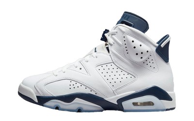 Мужские кроссовки Jordan 6 Retro Midnight Navy Белый/Темно-синий (CT8529 141)