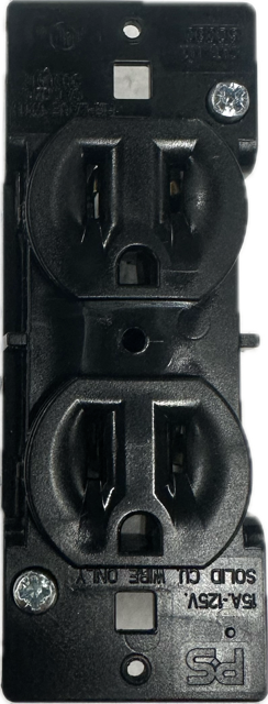 Pass & Seymour Black Self Contained Wall Receptacle Outlet SC080-S6