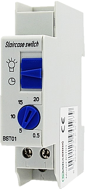Temporizzatore Luci Scale Automatico Manuale 1 Din 5 Secondi 20 Minuti BST01 uni