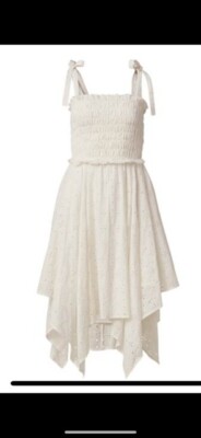 VENUS NEW no tags/White dress/ tube top style with tiered flare bottom