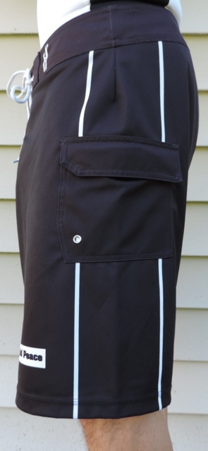 Black Board Shorts-All Purpose, 4-Way stretch, Cargo Pocket, Sizes: 32 or 34,New