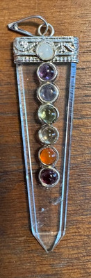 7 Chakra Flat Point Pendant