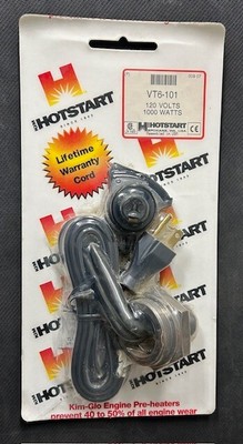KIM-GLO HOTSTART ENGINE BLOCK HEATER 120 VOLTS 1000 WATTS OEM# VT6-101