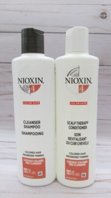 NIOXIN System 4 Cleanser Shampoo&Conditioner Colored Hair Light Thinning 10.1 oz