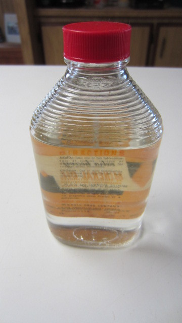 Vintage Rexall Extra Heavy Mineral Oil Bottle w/ Label & Full Contents