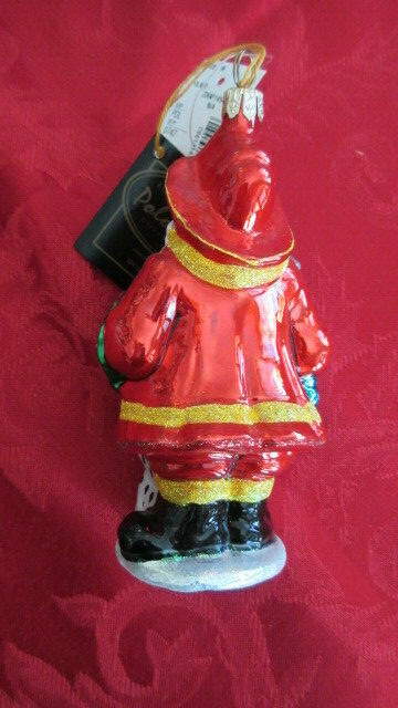 Polanaise Fireman Santa to the Rescue Kurt Adler w/Tags Glass Christmas Ornament