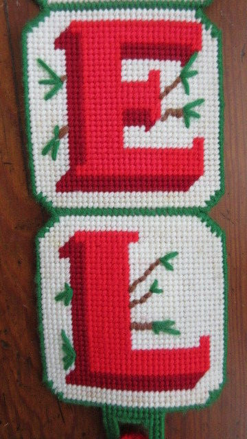 Vtg Handmade NOEL Christmas Wall Decor w/Bells 21