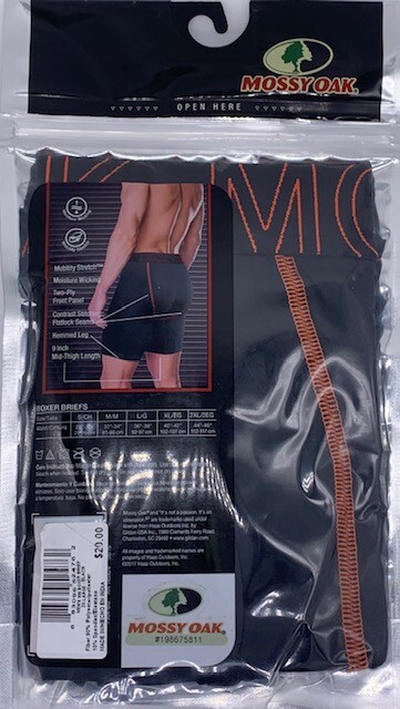 Mossy Oak Men's Boxer Brief 9'' thigh length Moisture Wicking 2XL (44-46) New