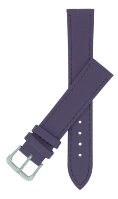 Purple TA Extra Long Leather Watch Strap 10mm to 22mm With FREE Fitting Pins