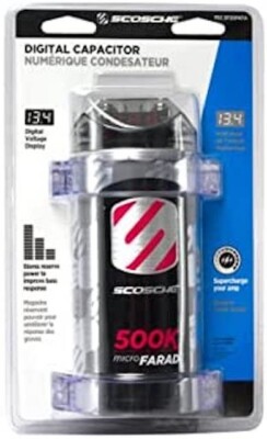Scosche PSC.5 ½ Farad 500K Micro Digital Power Capacitor Black