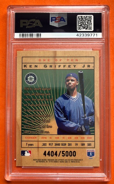 1996 Leaf Limited Lumberjacks Ken Griffey Jr  #ed /5000 #1 HOF PSA 9