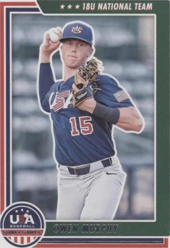 OWEN MURPHY Braves 2022 Stars & Stripes USA Baseball AUTO /499