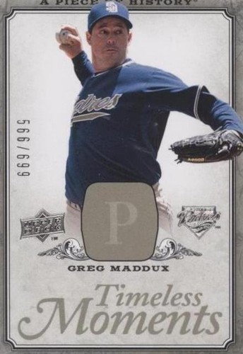 2008 Upper Deck A Piece of History - Greg Maddux #TM-43