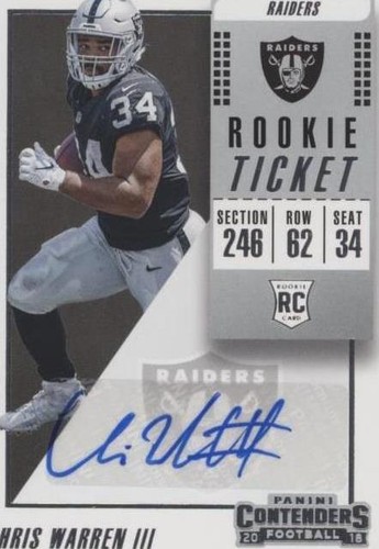 2018 Panini Contenders Chris Warren III #167