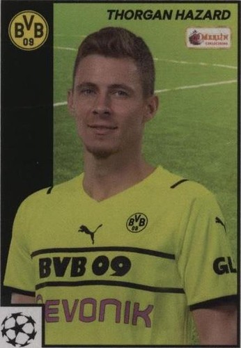 2021-22 Topps Merlin's Heritage 97 UCL Thorgan Hazard #17