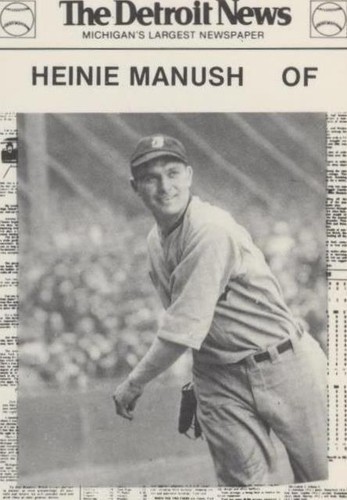 1981 Detroit News Detroit Tigers Boys of Summer 100th Anniversary - Heinie Manush #82