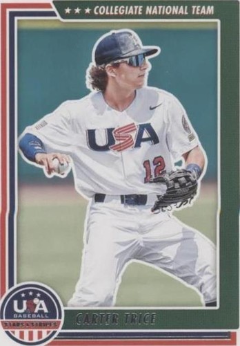 2022 Panini USA Baseball Stars & Stripes - Carter Trice #36