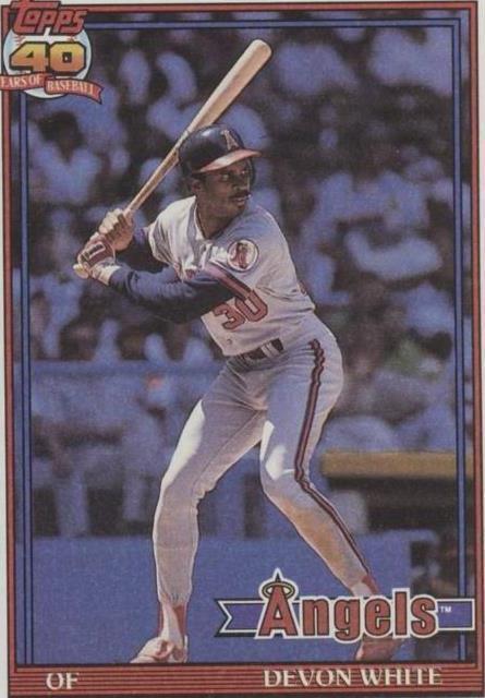 1991 Topps - Devon White #704