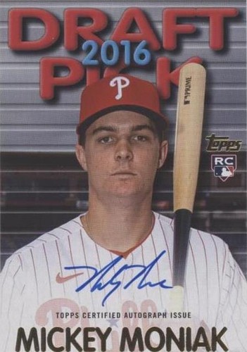 Mickey Moniak 2021 Topps Fire Rookie RC Auto Phillies AV-MM