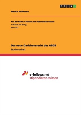 Hoffmann - Das neue Darlehensrecht des ABGB - New paperback or softbac - M555z