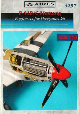 Aires 1/48 P-51B/C Mustang Engine Set for Tamiya kit 4257