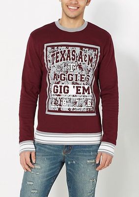 TEXAS A&M AGGIES NCAA MENS GIG' EM 1876 SPLATTERED SWEATSHIRT XXL
