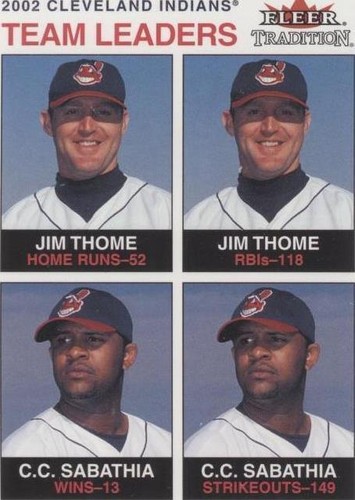 2003 Fleer Tradition - C.C. Sabathia Jim Thome #9