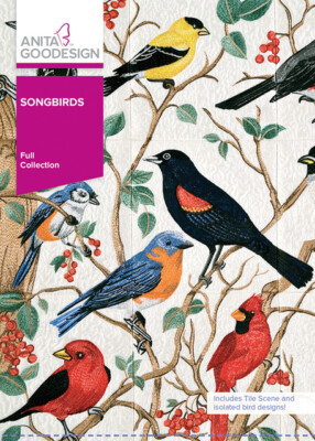 Anita Goodesign Song Birds Embroidery Machine Design CD NEW 156AGHD