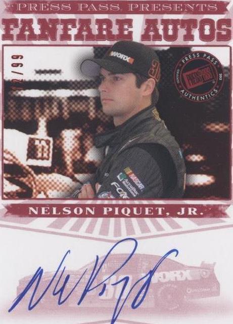 2013 Press Pass Fanfare - Nelson Piquet Jr. #FFA-NPJ