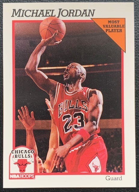 1991 NBA HOOPS BASKETBALL MVP MICHAEL JORDAN CHICAGO BULLS