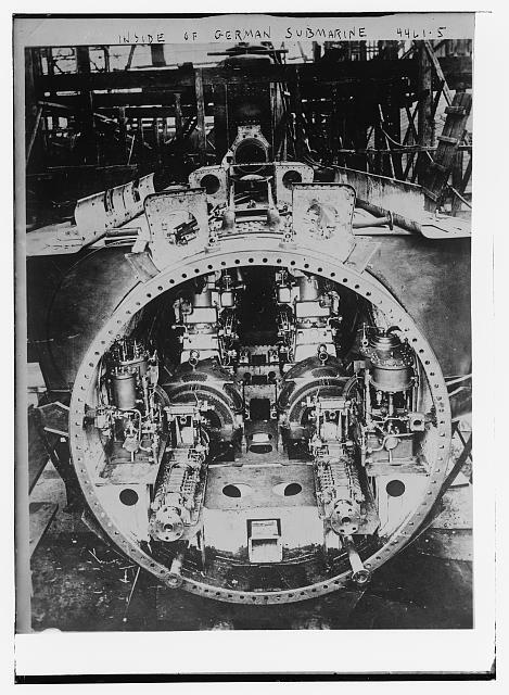 Photo:Inside of German Submarine