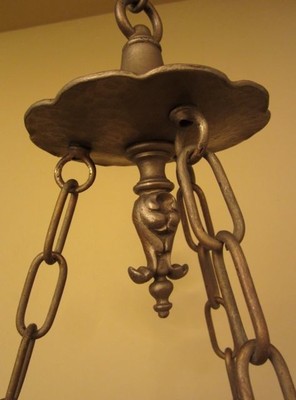 Vintage Lighting three antique 1920s Spanish Revival chandeliers
