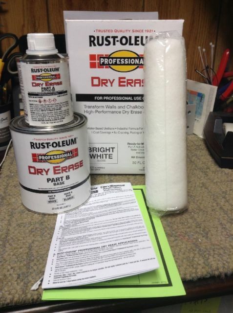 RUST-OLEUM Bright White Dry Erase Kit, 270196