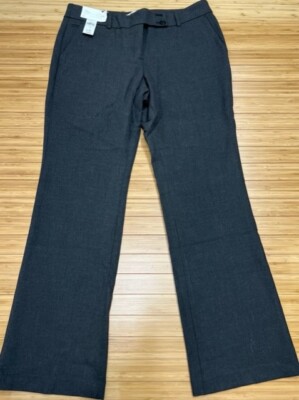 NEW-work pants Ann Taylor Loft Maris Modern Stretch  Straight Gray BlackSize 10