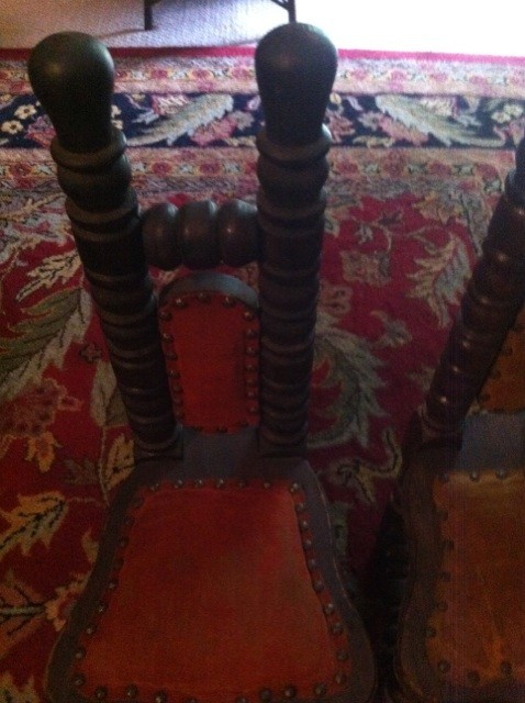 Set of Two Antique Jacobean Praying Chairs
