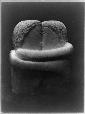 8'' x 10'' Photo The Kiss,C Brancusi,American Painters Sculptures 1913