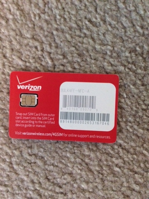 verizon bulk f44 nfc a sim card