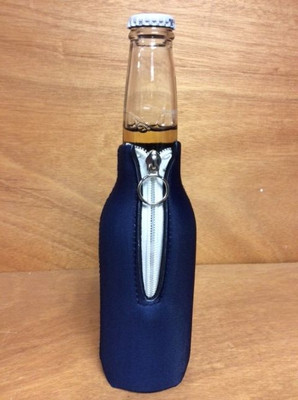 Corona Extra Beer Blue Palm Tree Zip Up Bottle Koozie Coozie - NEW & F/Ship. 4pk